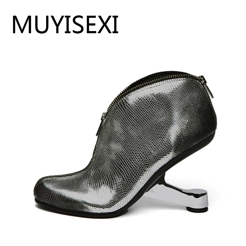 Woman Boots with Heels Autumn Ankle Boots Zipper in Front Metal High Heels Black Boots For Women X033 MUYISEXI
Woman Boots with Heels Autumn Ankle Boots Zipper in Front Metal High Heels Black Boots For Women X033 MUYISEXI