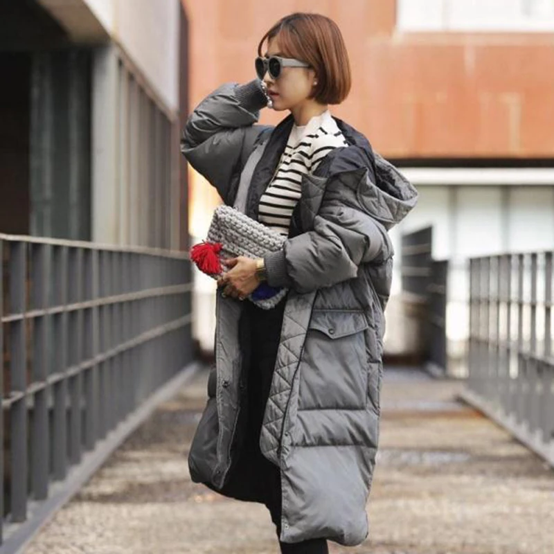 2018 winter woman cotton padded parkas maxi long casual loose coat jacket for female ladies grey black plus big size xxxl 3xl
2018 winter woman cotton padded parkas maxi long casual loose coat jacket for female ladies grey black plus big size xxxl 3xl