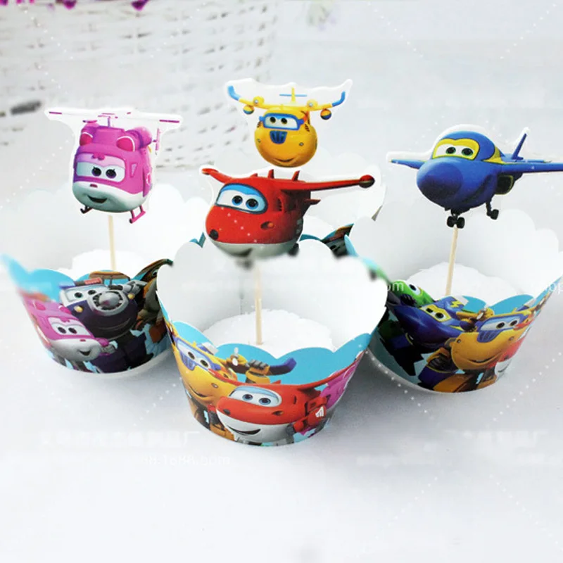 24PCS Boys Birthday Party Baby Shower Paperboard Superwings/Super Wings Cupcake Wrappers Decoration Events Supplies Cake Toppers
24PCS Boys Birthday Party Baby Shower Paperboard Superwings/Super Wings Cupcake Wrappers Decoration Events Supplies Cake Toppers