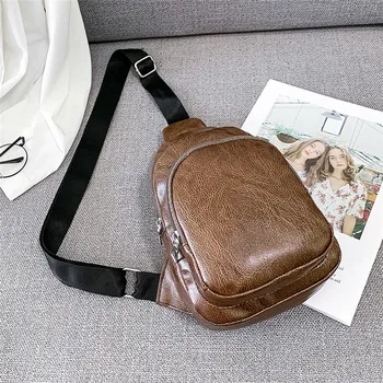 Retro Men Chest Bag PU Leather Sling Shoulder Cross Body Messenger Male's New Soild Color Zipper Traveling Handy Chest Bags Hot
Retro Men Chest Bag PU Leather Sling Shoulder Cross Body Messenger Male's New Soild Color Zipper Traveling Handy Chest Bags Hot