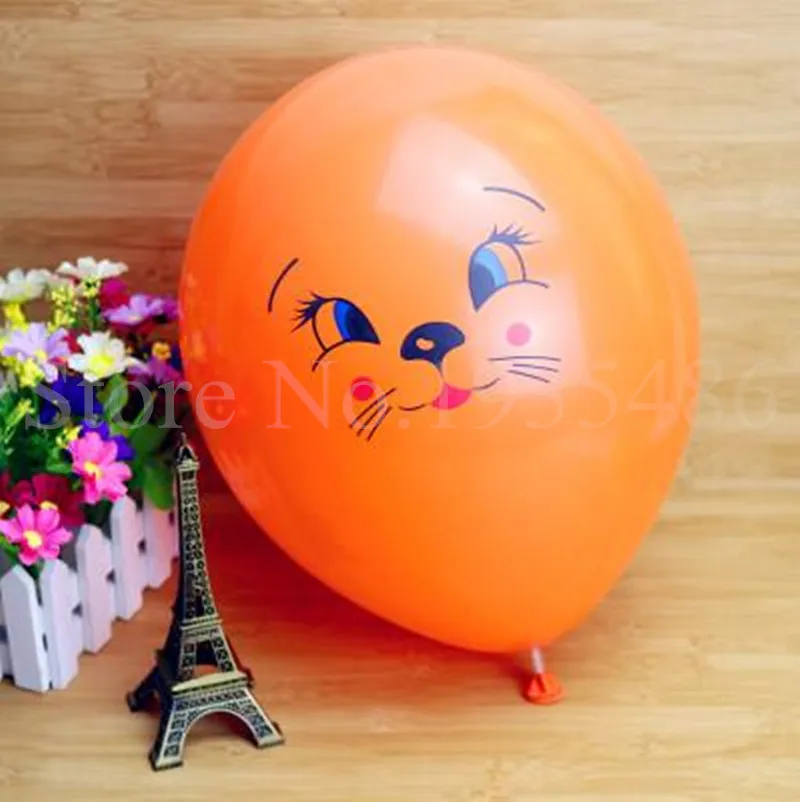 12 дюймовый 2 8 г круглые шары кролика воздушные наполненные мультфильмом лицо