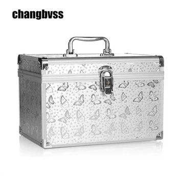 Silver Butterfly Pattern Professional Dresser Cosmetic Makeup Organizer Double Layer Cosmetic Make up Storage Box Jewelry Box
Silver Butterfly Pattern Professional Dresser Cosmetic Makeup Organizer Double Layer Cosmetic Make up Storage Box Jewelry Box