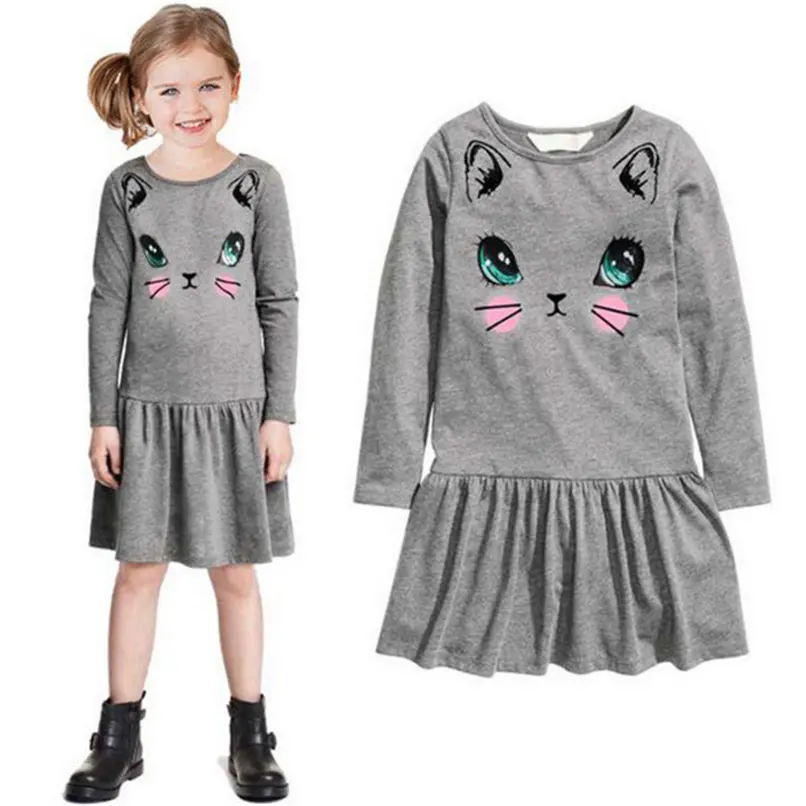 Children Casual Dress clothing Toddler kids Girls Printed Cartoon Cat Clothes baby girl long sleeve Soft Cotton Summer Dresses
Children Casual Dress clothing Toddler kids Girls Printed Cartoon Cat Clothes baby girl long sleeve Soft Cotton Summer Dresses