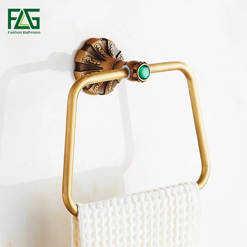 FLG Towel Rings Wall Mounted Towel Holder Towel Ring Antique Solid Brass Construction Bronze Finish Bath Hardware G130-06A
FLG Towel Rings Wall Mounted Towel Holder Towel Ring Antique Solid Brass Construction Bronze Finish Bath Hardware G130-06A