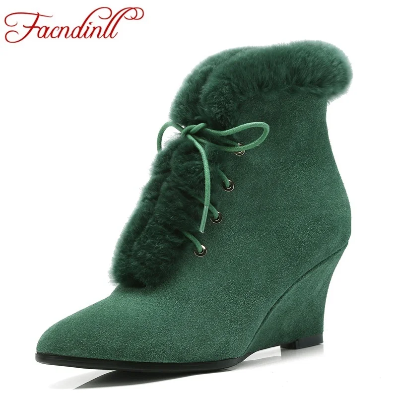 FACNDINLL fashion genuine leather fur winter warm snow boots women platform wedges high heel black ankle boots for women shoes
FACNDINLL fashion genuine leather fur winter warm snow boots women platform wedges high heel black ankle boots for women shoes