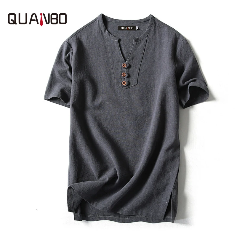 QUANBO Brand Tshirt 2018 New Summer Cotton Linen V-neck Men's T-shirts Fashion Harajuku Short Sleeve Casual Clothing White 5XL
QUANBO Brand Tshirt 2018 New Summer Cotton Linen V-neck Men's T-shirts Fashion Harajuku Short Sleeve Casual Clothing White 5XL