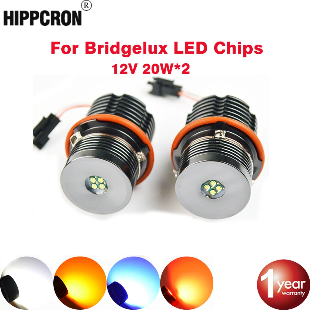 hippcron Angel Eyes for BMW E65 E87 E39 E60 E61 LED Marker 2*20W 40W for Bridgelux LED Chips White/Red/Blue/Yellow 
hippcron Angel Eyes for BMW E65 E87 E39 E60 E61 LED Marker 2*20W 40W for Bridgelux LED Chips White/Red/Blue/Yellow