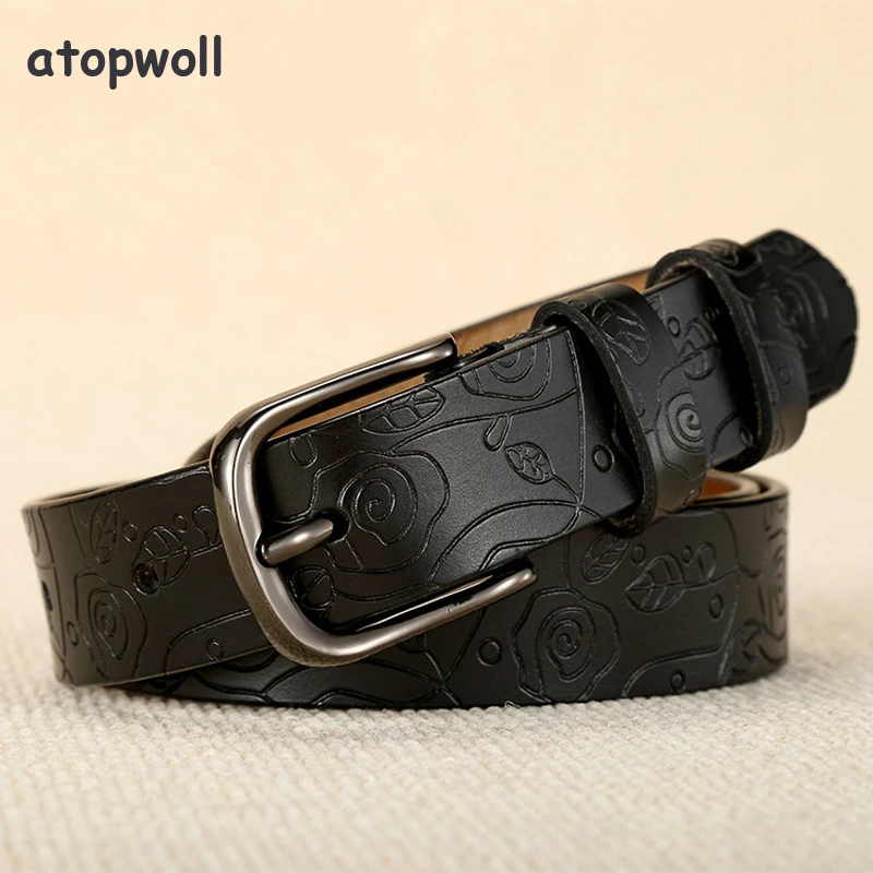 Female Leather Belt Carved Flower Genuine Cow Skin Women's Belt Vintage for Jeans High quality Designer Pin Buckle Belt
Female Leather Belt Carved Flower Genuine Cow Skin Women's Belt Vintage for Jeans High quality Designer Pin Buckle Belt