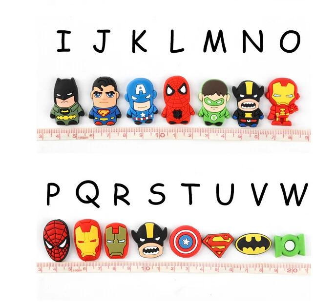 Hot Sale 50 pcs Cartoon Superhero Avengers Soft Rubber DIY Making Accessories Party Decor, Embellishment UP-31
Hot Sale 50 pcs Cartoon Superhero Avengers Soft Rubber DIY Making Accessories Party Decor, Embellishment UP-31