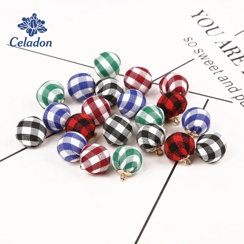 10pcs/lot Dia. 13mm Plaid Fabric Covered Beads Charms Round Ball Pendant for DIY Earring Bracelet Necklace Making
10pcs/lot Dia. 13mm Plaid Fabric Covered Beads Charms Round Ball Pendant for DIY Earring Bracelet Necklace Making