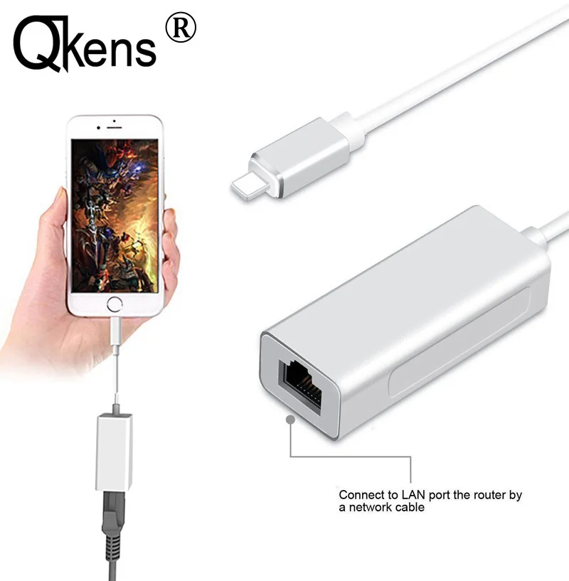 100Mbps iOS Network Cable Adapter for IPhone XS XR 5 6 7 8 Plus Ipad To RJ45 Ethernet LAN Wired Link Surf the Internet Directly
100Mbps iOS Network Cable Adapter for IPhone XS XR 5 6 7 8 Plus Ipad To RJ45 Ethernet LAN Wired Link Surf the Internet Directly
