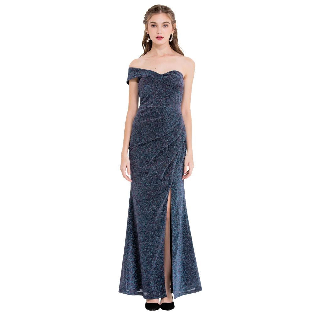 Angel-fashions Women's New Off Shoulder Evening Dress Formal Pleated Slit Long Party Gown 443
Angel-fashions Women's New Off Shoulder Evening Dress Formal Pleated Slit Long Party Gown 443