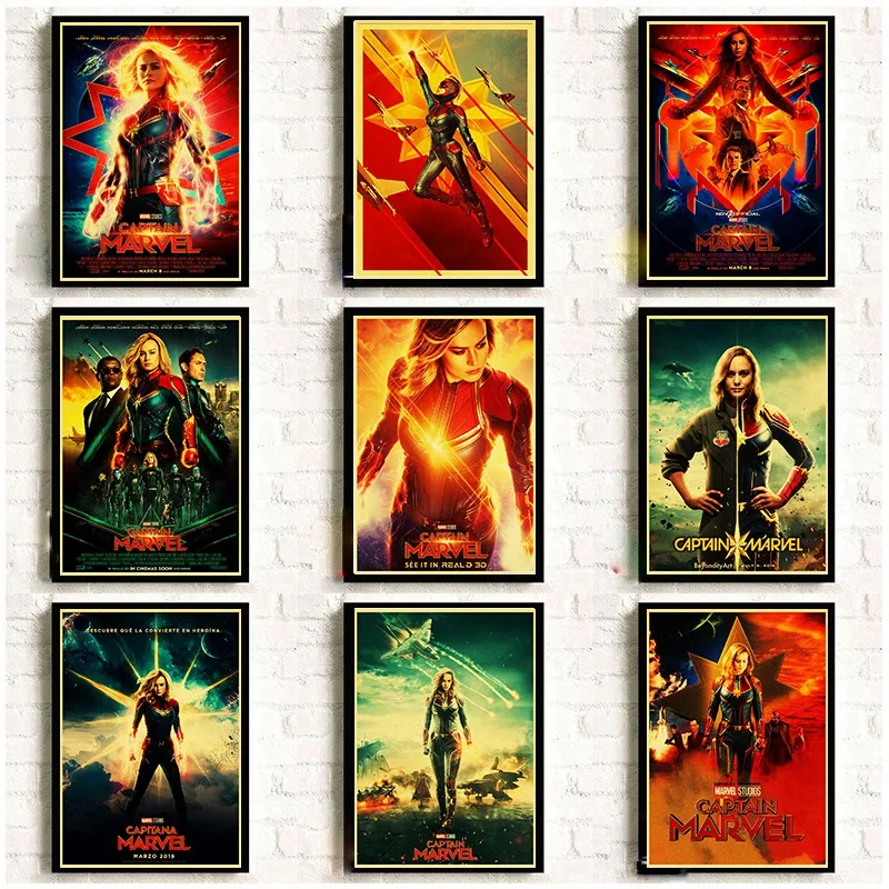 Vintage Captain Marvel Poster Printed Painting Super Hero Posters Kraft Paper Wall stickers Retro Art Poster For Room Wall Decor
Vintage Captain Marvel Poster Printed Painting Super Hero Posters Kraft Paper Wall stickers Retro Art Poster For Room Wall Decor