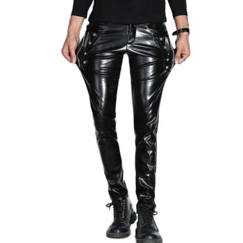 Fashion Cool Men`s Faux Leather Pants Zippers Party Halloween Punk Gothic Black Leather Trousers For Male
Fashion Cool Men`s Faux Leather Pants Zippers Party Halloween Punk Gothic Black Leather Trousers For Male