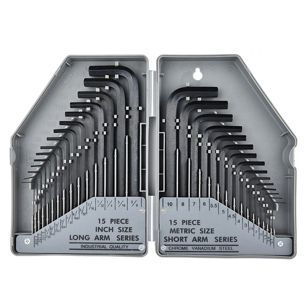 ZJCOSTOL 30 Piece Hex Key Set 0.7-10mm Hex Wrench Metric Micro Hex Wrench 45 # Steel Hexagon Screwdriver Set Repair Hand Tools
ZJCOSTOL 30 Piece Hex Key Set 0.7-10mm Hex Wrench Metric Micro Hex Wrench 45 # Steel Hexagon Screwdriver Set Repair Hand Tools