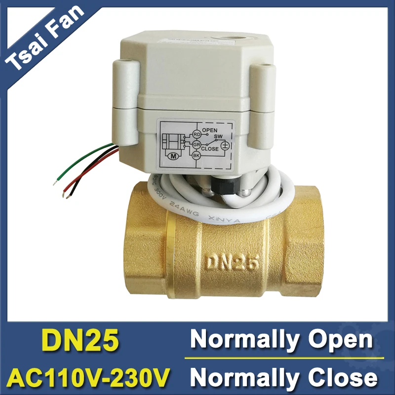 AC110V-230V Power Off Return DN25 Normal Open Valve 2 Way BSP/NPT 1'' Brass Motorized Valve For Water Control Systems CE/IP67
AC110V-230V Power Off Return DN25 Normal Open Valve 2 Way BSP/NPT 1'' Brass Motorized Valve For Water Control Systems CE/IP67