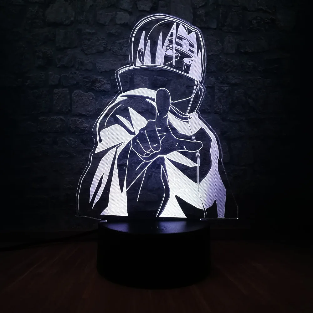 Anime Naruto Uchiha Itachi 3D LED Desk Lamp 7 Color Change RGB Home Boys Room Decor Night Light Creative Fans Child Gift Kid Toy
Anime Naruto Uchiha Itachi 3D LED Desk Lamp 7 Color Change RGB Home Boys Room Decor Night Light Creative Fans Child Gift Kid Toy