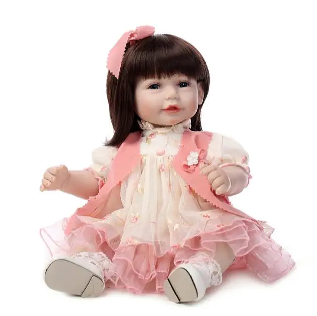 22 inch reborn vinyl dolls BeBe Reborn Doll PP Cotton Body Basket Pillow Blankets Outfit Full silicone Reborn Babies Doll
22 inch reborn vinyl dolls BeBe Reborn Doll PP Cotton Body Basket Pillow Blankets Outfit Full silicone Reborn Babies Doll