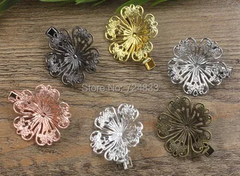 32mm Multi-color DIY Hairwear Components Vintage Filigree Circle Flower Duck Tongue Hairpin Bobby Pins Women's Hair Accessories
32mm Multi-color DIY Hairwear Components Vintage Filigree Circle Flower Duck Tongue Hairpin Bobby Pins Women's Hair Accessories