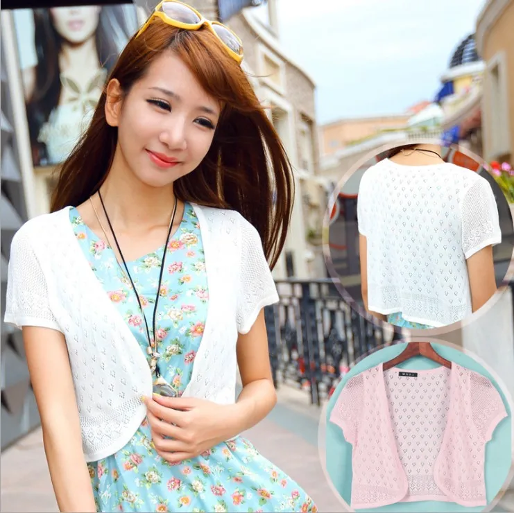Summer Women V-Neck Knitted Casual Loose Short Sleeve Sweaters Cardigans Lady Knitting Open Stitch Outwear
Summer Women V-Neck Knitted Casual Loose Short Sleeve Sweaters Cardigans Lady Knitting Open Stitch Outwear