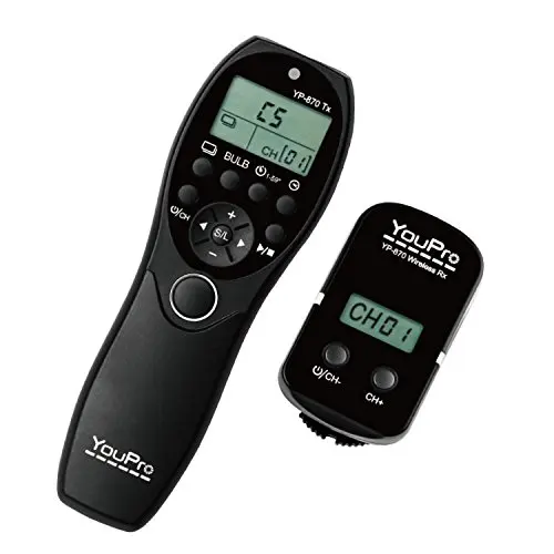 YouPro YP-870/S2 Wireless Shutter Timer Remote for Sony A58 NEX-3NL A7 A7R A3000 A5000 A6000
YouPro YP-870/S2 Wireless Shutter Timer Remote for Sony A58 NEX-3NL A7 A7R A3000 A5000 A6000