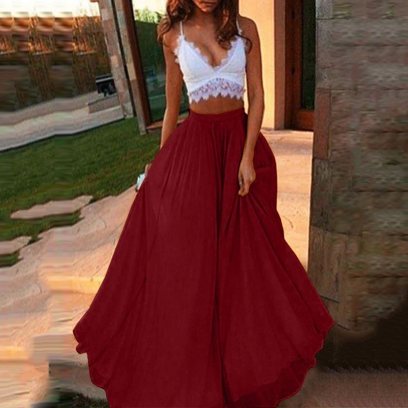 High waist Skirt Womens Holiday Ladies Swing Long Solid Color Beach Vacation Cocktail Elegant Sexy Full length
High waist Skirt Womens Holiday Ladies Swing Long Solid Color Beach Vacation Cocktail Elegant Sexy Full length