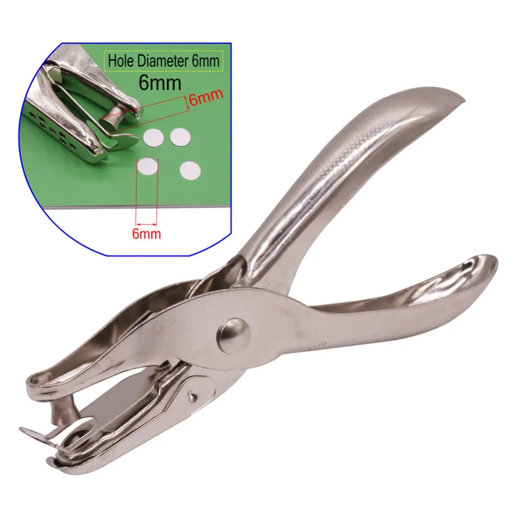 1 pcs 6mm Notebook Loose-leaf Opener Hole Puncher Metal Material DIY Tool Student School Office Supplies
1 pcs 6mm Notebook Loose-leaf Opener Hole Puncher Metal Material DIY Tool Student School Office Supplies