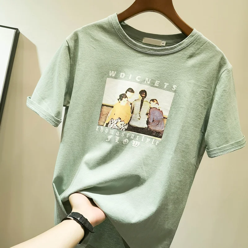 2019 Fashion Female T-shirt Cotton Women Ulzzang Letters Pattern Printed Tshirts Summer Casual Loose Harajuku T Shirt Femme Top
2019 Fashion Female T-shirt Cotton Women Ulzzang Letters Pattern Printed Tshirts Summer Casual Loose Harajuku T Shirt Femme Top
