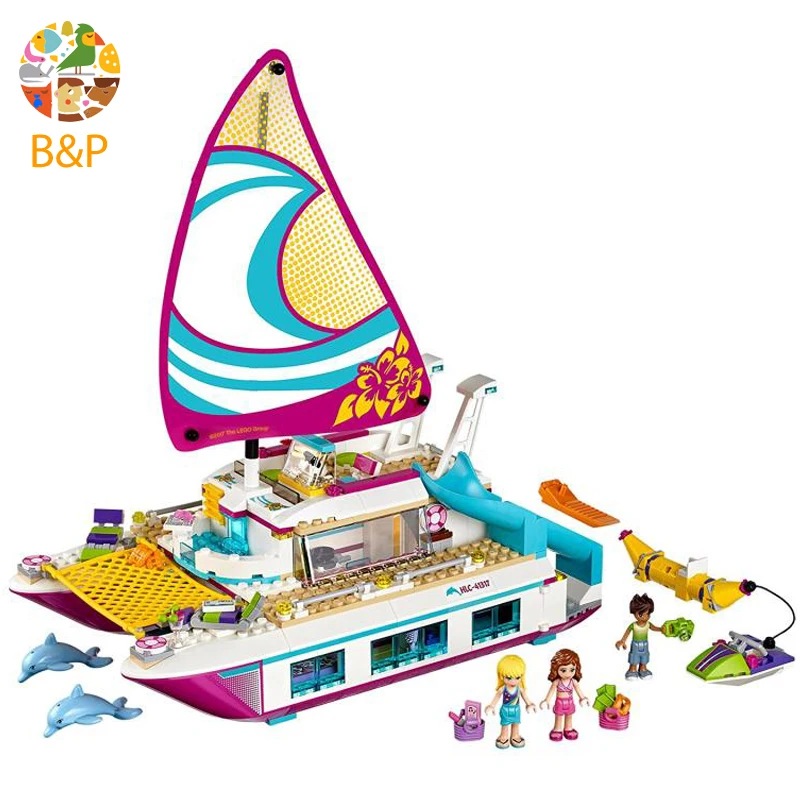 41317 651pcs Friends Series The Sunshine Catamaran Model Building Blocks Bricks Enlighten Toys for Children 10760 Gift
41317 651pcs Friends Series The Sunshine Catamaran Model Building Blocks Bricks Enlighten Toys for Children 10760 Gift
