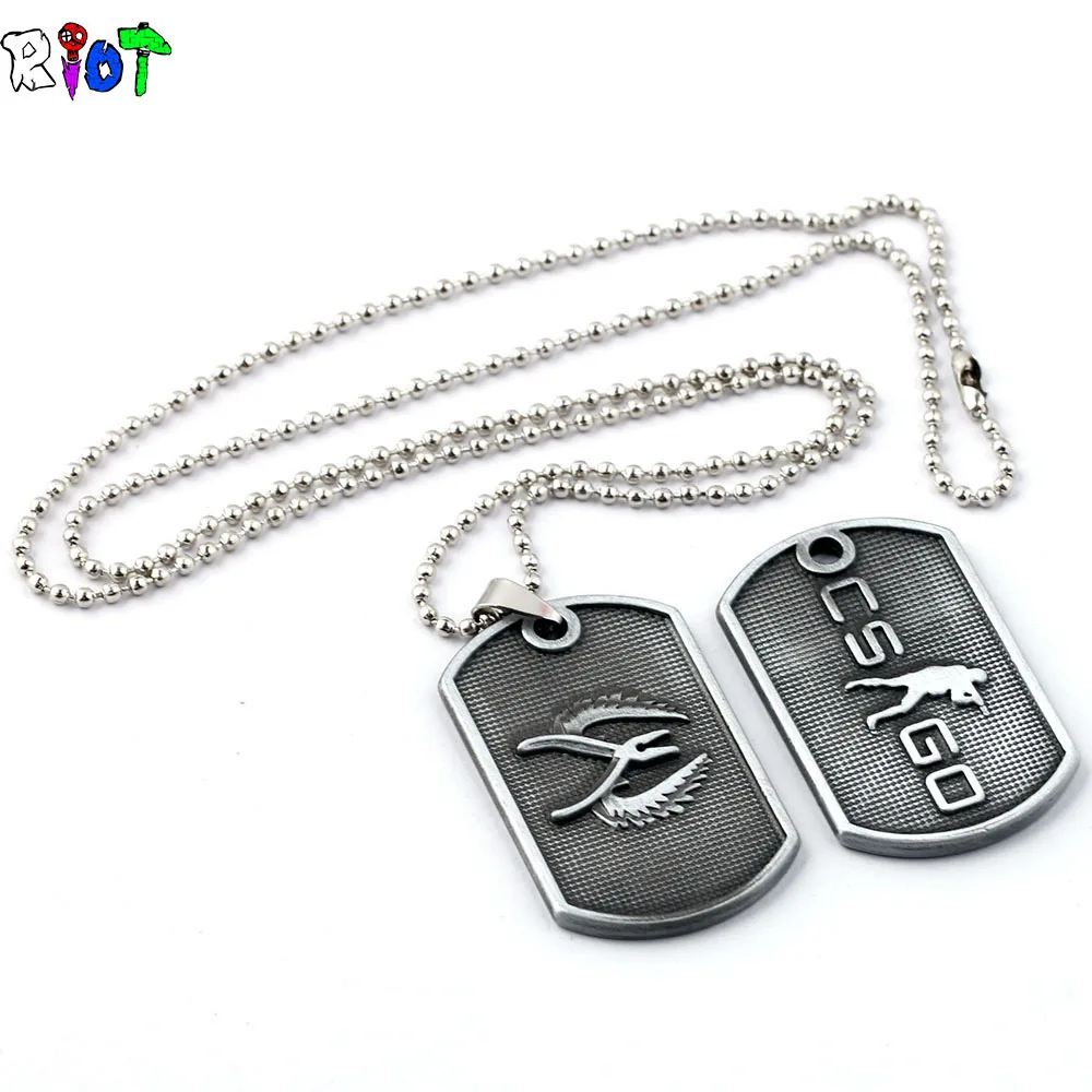 Game Cs Go Round bead chain Stainless Steel Necklace Counter Strike Pendant CSGO Dog Tag Collier men Jewelry gift Drop Shipping
Game Cs Go Round bead chain Stainless Steel Necklace Counter Strike Pendant CSGO Dog Tag Collier men Jewelry gift Drop Shipping