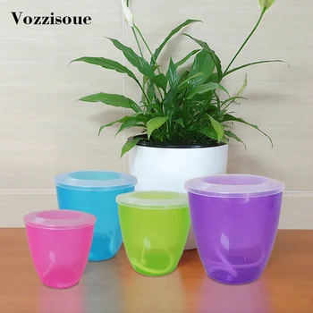 Hot Sale Transparent Round Double Plant Flower Planter Pot Home Garden Desk Decor Cotton Rope Self Watering Planter Flower Pots
Hot Sale Transparent Round Double Plant Flower Planter Pot Home Garden Desk Decor Cotton Rope Self Watering Planter Flower Pots