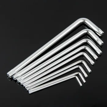 Professional Torx Hex Key Set Chrome Vanadium Allen Wrench Key Tool 9 PC T10-T50 Long Size