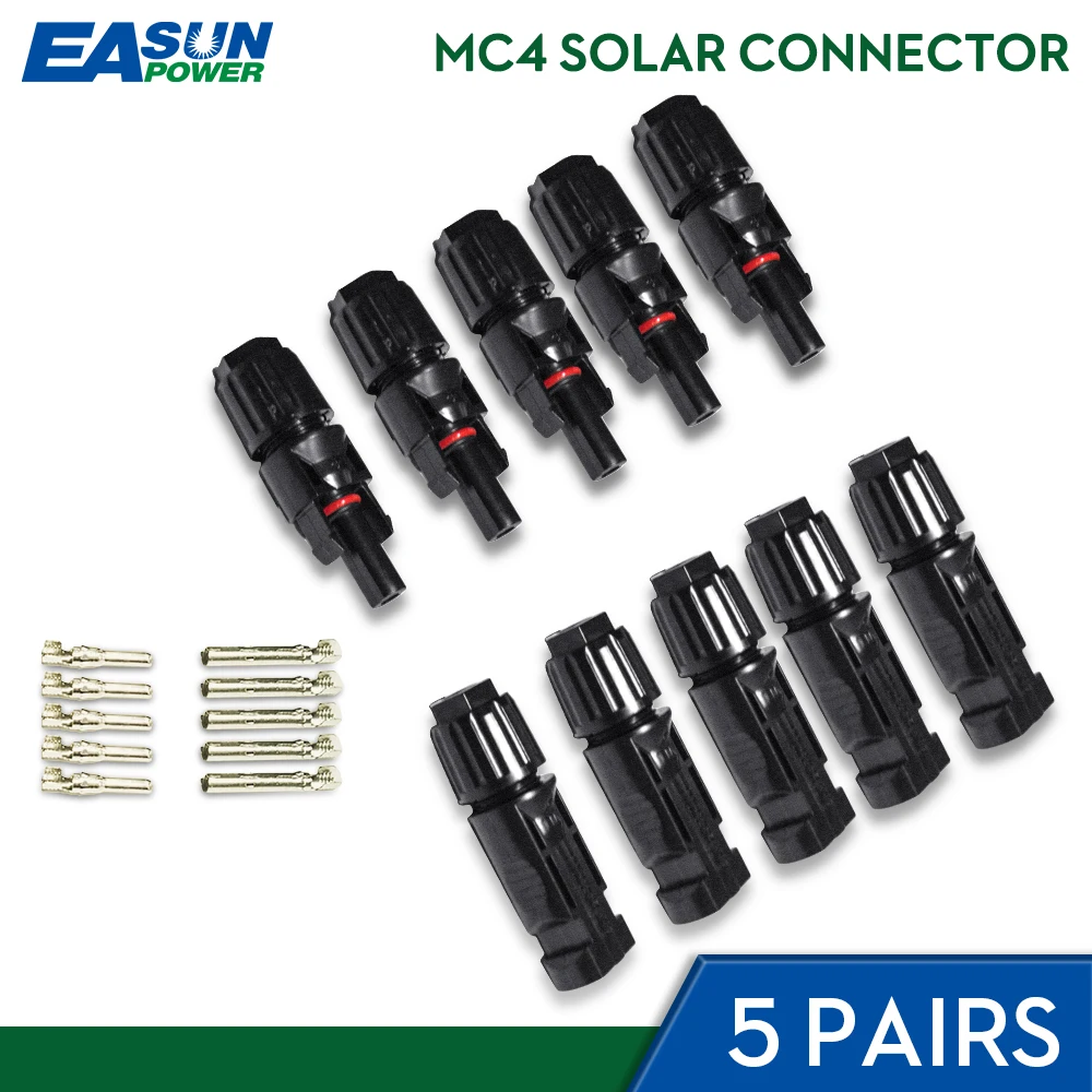 EASUN POWER MC4 Connector Solar Connector 5 Pairs PV Solar Panel Connectors Male & Female IP67 TUV 1000Vdc UL 600Vdc Solar Power
EASUN POWER MC4 Connector Solar Connector 5 Pairs PV Solar Panel Connectors Male & Female IP67 TUV 1000Vdc UL 600Vdc Solar Power