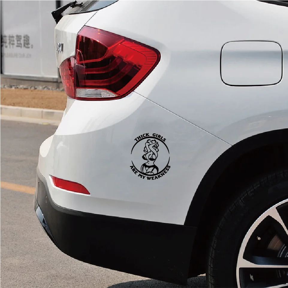 THICK GIRLS ARE MY WEAKNESS Sticker W 600