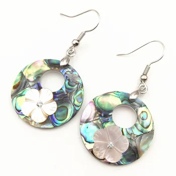 25mm Round Flower Earring Natural Abalone Shell Earrings Mosaic Mother Of Shell Pearl Beads Dangle For Women Eardrop Jewelry A94
25mm Round Flower Earring Natural Abalone Shell Earrings Mosaic Mother Of Shell Pearl Beads Dangle For Women Eardrop Jewelry A94