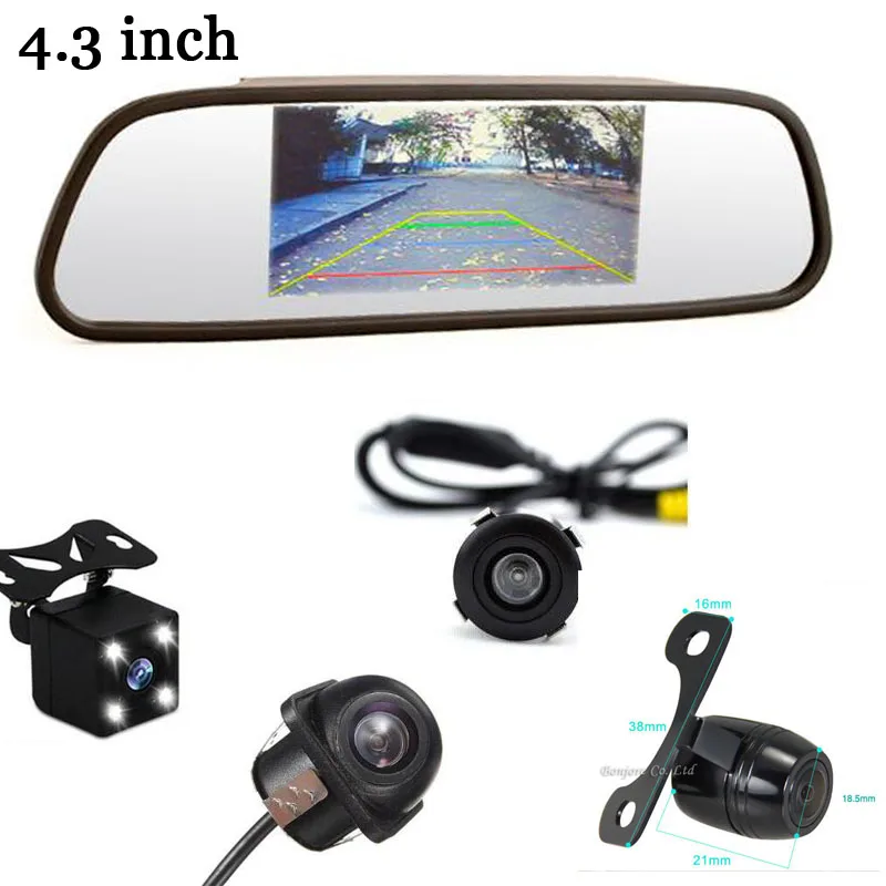 Universal Parking Assist HD CCD Waterproof Car Backup Reverse Night Vision Rear view camera Front camera+ 4.3 TFT LCD Monitor
Universal Parking Assist HD CCD Waterproof Car Backup Reverse Night Vision Rear view camera Front camera+ 4.3 TFT LCD Monitor