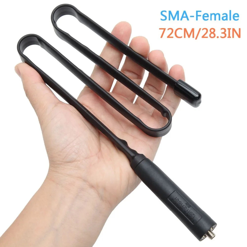 72CM/28.3IN ABBREE SMA-Female VHF UHF Dual Band Foldable Tactical Antenna For Baofeng UV-5R UV-82 Walkie Talkie Two Way Radio
72CM/28.3IN ABBREE SMA-Female VHF UHF Dual Band Foldable Tactical Antenna For Baofeng UV-5R UV-82 Walkie Talkie Two Way Radio