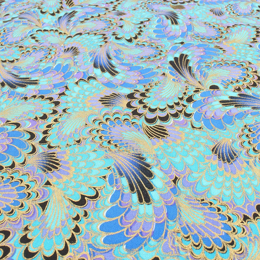 Japanese Fabric 100% Cotton Fabric Peacock Feathers Printed bronzing Fabric Patchwork Sewing Material Diy Clothing by the yard
Japanese Fabric 100% Cotton Fabric Peacock Feathers Printed bronzing Fabric Patchwork Sewing Material Diy Clothing by the yard