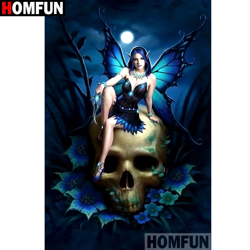 HOMFUN Full Square/Round Drill 5D DIY Diamond Painting "Butterfly fairy skull" Embroidery Cross Stitch 3D Home Decor Gift A13065
HOMFUN Full Square/Round Drill 5D DIY Diamond Painting "Butterfly fairy skull" Embroidery Cross Stitch 3D Home Decor Gift A13065
