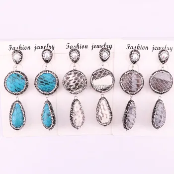Fashion Jewelry 4Pair Snake skin Drop Dangle Earrings Colorful Charm Snake skin Leather Dangle Earring
Fashion Jewelry 4Pair Snake skin Drop Dangle Earrings Colorful Charm Snake skin Leather Dangle Earring
