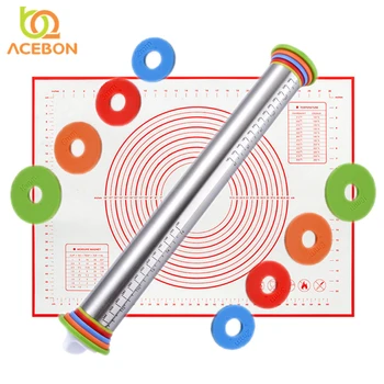ACEBON 17 Inch Adjustable Stainless Rolling Pin with Detachable Ring Dough Roller for Baking Cookie Pastry Pizza
ACEBON 17 Inch Adjustable Stainless Rolling Pin with Detachable Ring Dough Roller for Baking Cookie Pastry Pizza