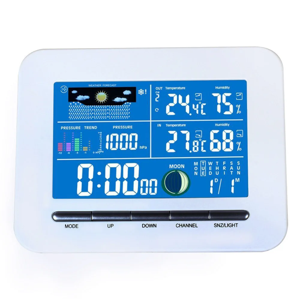 High Quality Portable Wireless LCD Digital Display Weather Station Indoor Thermometer Humidity Clock for Home Office Use
High Quality Portable Wireless LCD Digital Display Weather Station Indoor Thermometer Humidity Clock for Home Office Use