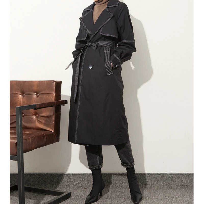 Casual Women Trench Coat Ladies Single Breasted Long Sleeve Oversize Coat Vintage Female Autumn Windbreaker with Slashes
Casual Women Trench Coat Ladies Single Breasted Long Sleeve Oversize Coat Vintage Female Autumn Windbreaker with Slashes