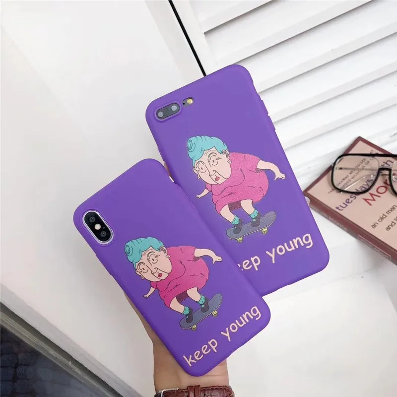 GYKZ Чехлы для скейтборда пожилых девушек чехол iPhone XS MAX XR X 7 8 6 6s Plus Мягкий телефона