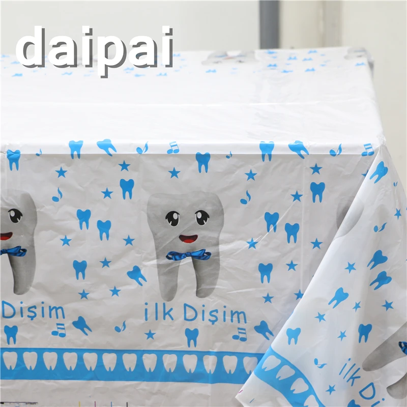1pcs happy birthday party my first tooth Theme tablecloth baby shower kids favors boy like tablecover Event decoration supplies
1pcs happy birthday party my first tooth Theme tablecloth baby shower kids favors boy like tablecover Event decoration supplies