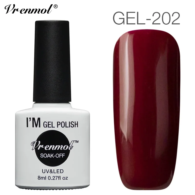 Vrenmol Bright Wine Red Colors Nail Polish Soak Off UV Gel Nail Art Design Gel Varnish Need Top Base Coat for Party
Vrenmol Bright Wine Red Colors Nail Polish Soak Off UV Gel Nail Art Design Gel Varnish Need Top Base Coat for Party