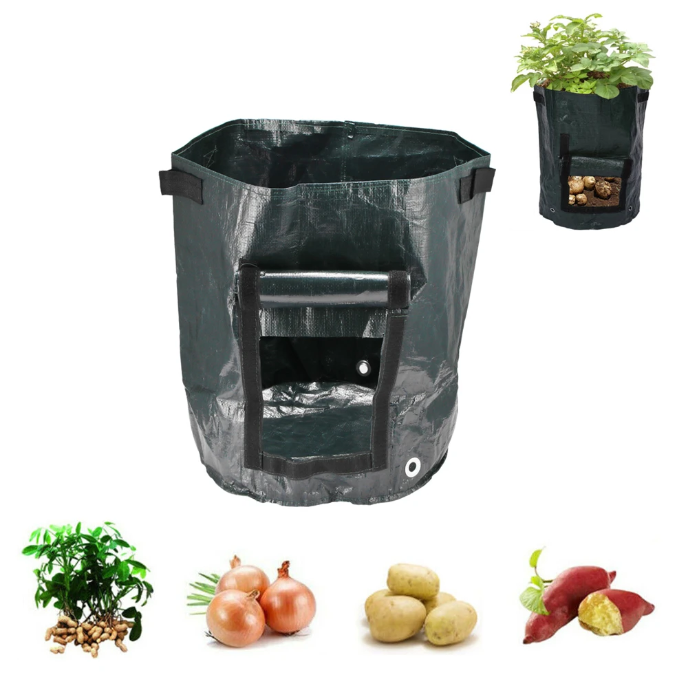 4Pcs Potato Grow Bags PE Cloth Planting Container Bag DIY Potato Vegetable gardening jardineria Thicken Garden Pot Planting Bag
4Pcs Potato Grow Bags PE Cloth Planting Container Bag DIY Potato Vegetable gardening jardineria Thicken Garden Pot Planting Bag