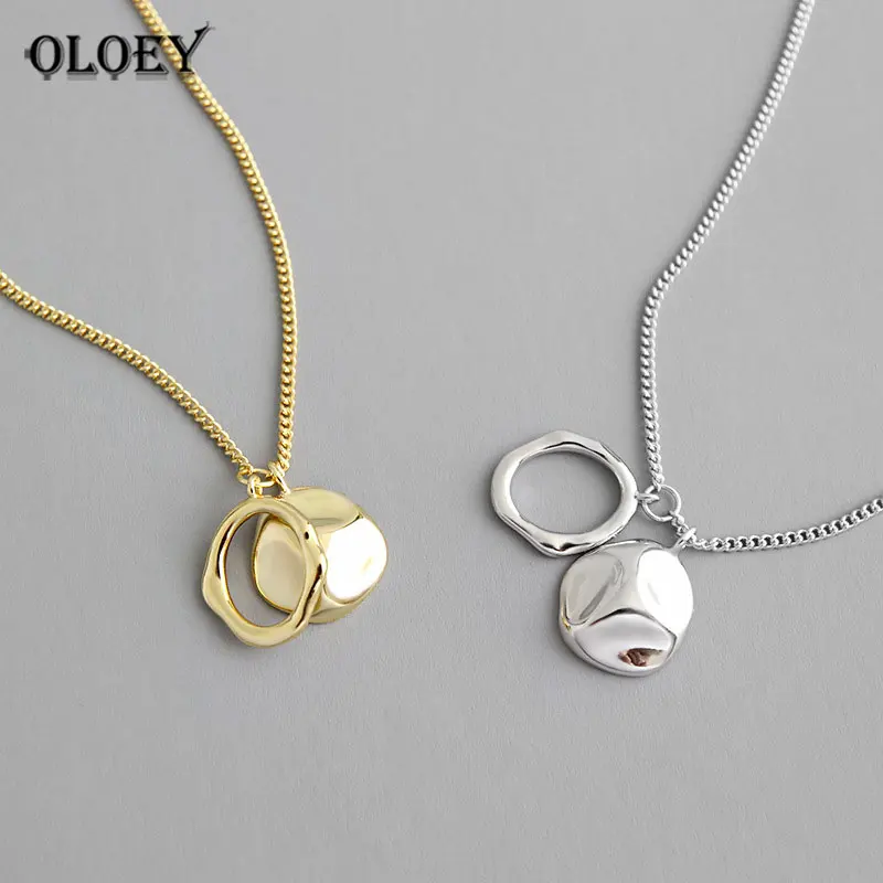 OLOEY 100% Pure 925 Sterling Silver Pendant Necklace for Women Ladies Korea INS Irregular Concave Geometric Chain Jewelry YMN117
OLOEY 100% Pure 925 Sterling Silver Pendant Necklace for Women Ladies Korea INS Irregular Concave Geometric Chain Jewelry YMN117