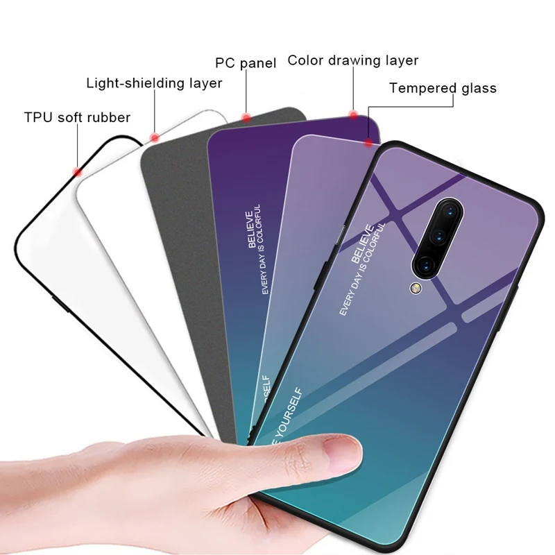 OnePlus 7 Glass Case For Oneplus 7 Pro 6 6T Cover Oneplus6 Oneplus6t Luxury Phone Case For One Plus Oneplus 6 6T 7 Pro Cases (5)