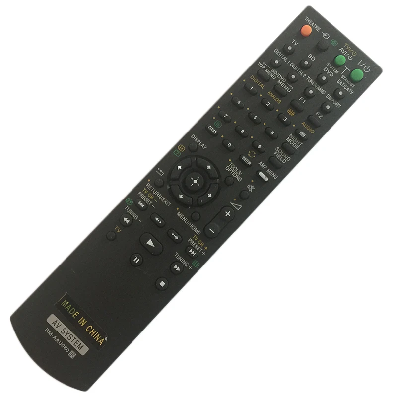 New Remote Control RM-AAU060 For SONY AV HT-FS3 HT-IS100 HT-SF360 STR-K790 STR-KS360S STR-K1600 STR-DG500 STR-DG600 HT-SS360
New Remote Control RM-AAU060 For SONY AV HT-FS3 HT-IS100 HT-SF360 STR-K790 STR-KS360S STR-K1600 STR-DG500 STR-DG600 HT-SS360